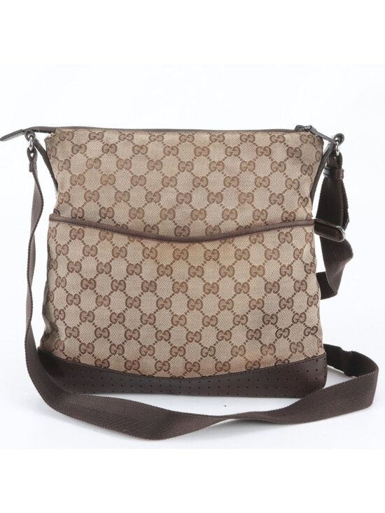 Gucci Other - Gucci GG Canvas Leather Shoulder Bag Crossbody Messenger Business